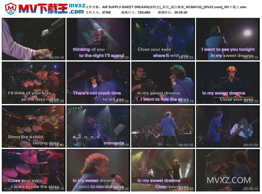 AIR SUPPLY-SWEET DREAMS(演唱会)_英语_流行歌曲_MC800122